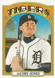 2021 Topps Heritage Base Set JaCoby Jones #496 card