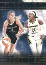 2024 Panini Origins WNBA Roots of Greatness Jacy Sheldon/Arike Ogunbowale #3 card