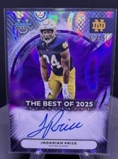 2025 Bowman University Chrome Chrome Prospect Autographs Jadarian Price #BCA-JPR card