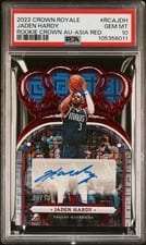 2022-23 Panini Crown Royale Rookie Crown Autographs Jaden Hardy #RCA-JDH card