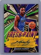 2022 Panini Court Kings Fresh Paint Autographs Jaden Hardy #FP-JHD card