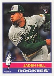 2025 Topps Heritage Base Set Jaden Hill #398 card
