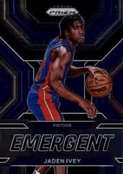 2022-23 Panini Prizm Emergent Jaden Ivey #10 card