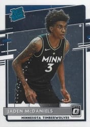 2020-21 Donruss Optic Base Set Jaden McDaniels #178 card