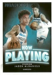2020-21 Hoops Now Playing Jaden McDaniels #SS-33 card