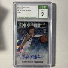 2020-21 Hoops Rookie Ink Jaden McDaniels #RI-JMC card