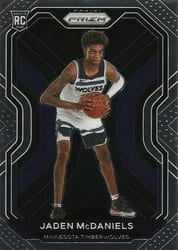 2020-21 Panini Prizm Base Set Jaden McDaniels #277 card