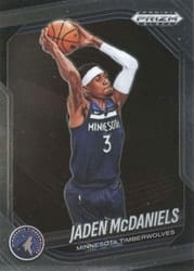 2024-25 Panini Prizm Black Base Set Jaden McDaniels #223 card