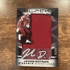 2022 Panini Black Sizeable Signatures Rookie Jersey Jahan Dotson #SSR-JDO card