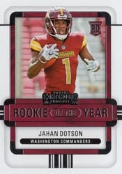 2022 Panini Contenders Rookie of the Year Contenders Jahan Dotson #ROY-JDO card