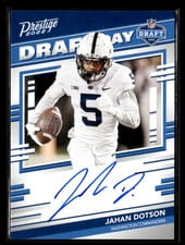 2022 Panini Prestige Draft Day Signatures Jahan Dotson #DDS-JD card