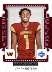 2022 Panini Rookies & Stars Draft Class Jahan Dotson #DC-8 card