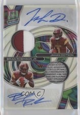 2022 Panini Spectra Dual Patch Autographs Jahan Dotson / Brian Robinson Jr #DPA-WAS card