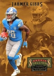 2023 Panini Contenders Rookie Stallions Jahmyr Gibbs #13 card
