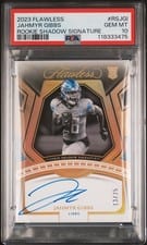 2023 Panini Flawless Rookie Shadow Signatures Jahmyr Gibbs #10 card
