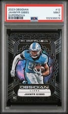 2023 Panini Obsidian Supernova Jahmyr Gibbs #12 card