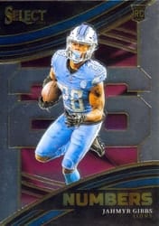 2023 Panini Select Select Numbers Jahmyr Gibbs #12 card