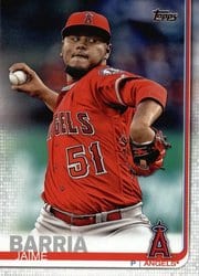 2019 Topps Base Set Jaime Barria #206 card