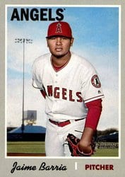 2019 Topps Heritage Base Set Jaime Barria #173 card