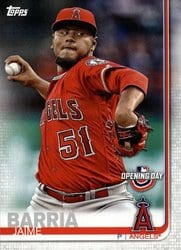 2019 Topps Opening Day Base Set Jaime Barria #90 card