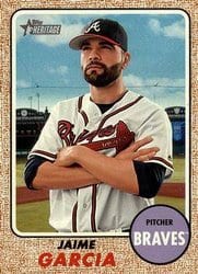 2017 Topps Heritage Base Set Jaime Garcia #544 card