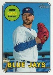 2018 Topps Heritage Base Set Jaime Garcia #513 card