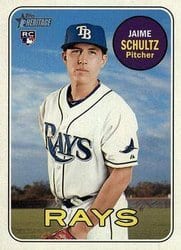 2018 Topps Heritage Base Set Jaime Schultz #558 card