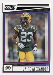 2022 Score Base Set Jaire Alexander #100 card