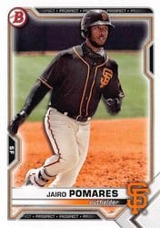2021 Bowman Draft Base Set Jairo Pomares #BD-45 card