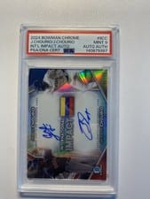 Jaison Chourio / Jackson Chourio 2024 Bowman Chrome International Impact Autographs card