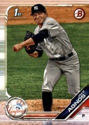 2019 Bowman Draft Base Set Jake Agnos #BD-72 card