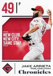 2018 Panini Chronicles Base Set Jake Arrieta #29 card