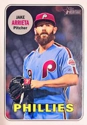 2018 Topps Heritage Base Set Jake Arrieta #721c card