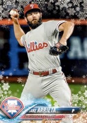 2018 Topps Holiday Base Set Jake Arrieta #HMW90 card