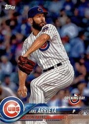 2018 Topps Opening Day Base Set Jake Arrieta #152 card