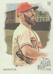 2019 Topps Allen & Ginter Base Set Jake Arrieta #249 card