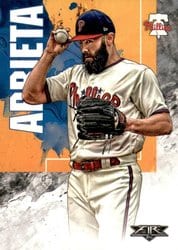 2019 Topps Fire Base Set Jake Arrieta #197 card