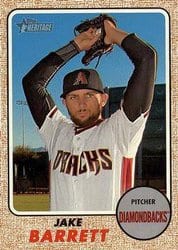 2017 Topps Heritage Base Set Jake Barrett #211 card