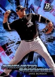2018 Bowman Platinum Prismatic Prodigies Jake Burger #PPP-4 card