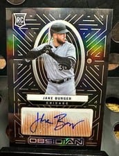 2022 Panini Chronicles Obsidian Autographs Jake Burger #OA-JB card