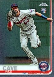 2019 Topps Chrome Base Set Jake Cave #161 card