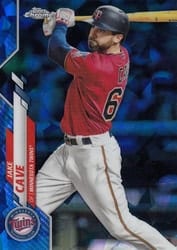 2020 Topps Chrome Sapphire Edition Base Set Jake Cave #525 card