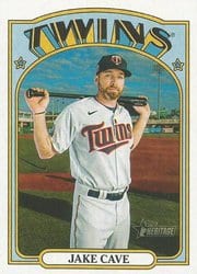 2021 Topps Heritage Base Set Jake Cave #390 card
