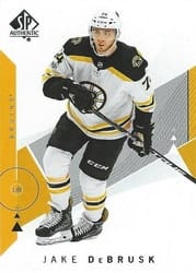 2018-19 SP Authentic Base Set Jake DeBrusk #27 card