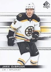 2019-20 SP Authentic Base Set Jake DeBrusk #42 card