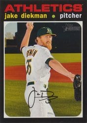 2020 Topps Heritage Base Set Jake Diekman #645 card