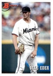 2021 Bowman Heritage Base Set Jake Eder #173 card