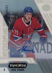2020-21 Upper Deck Synergy Base Set Jake Evans #116 card