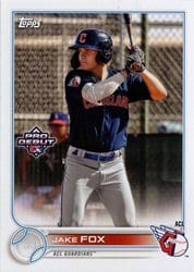 2022 Topps Pro Debut Base Set Jake Fox #PD-12 card