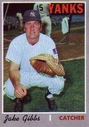1970 Topps Base Set Jake Gibbs #594 card